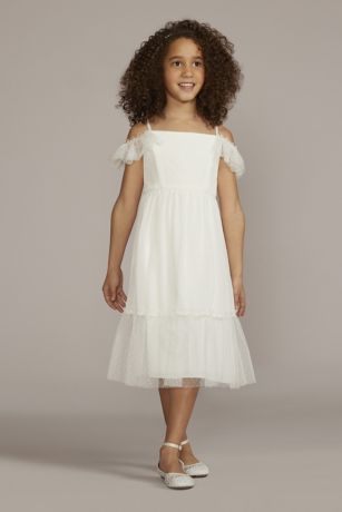Picture of Crinkle Chiffon Boho Flower Girl Dress
