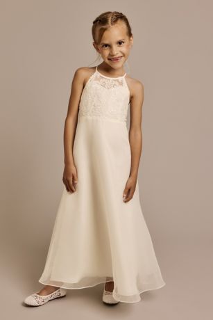 DB Studio Embellished Halter Neck A-Line Flower Girl Dress