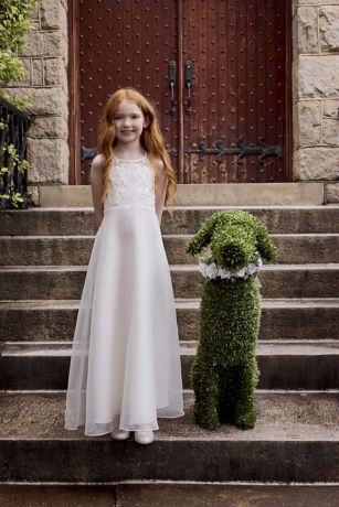 Picture of Embellished Halter Neck A-Line Flower Girl Dress