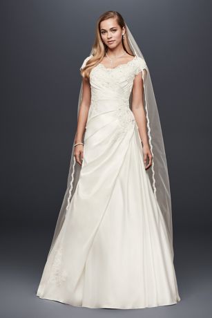 Strapless Ruched Mermaid Tulle Wedding Dress Davids Bridal 4401