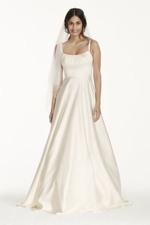 david's bridal satin wedding dress