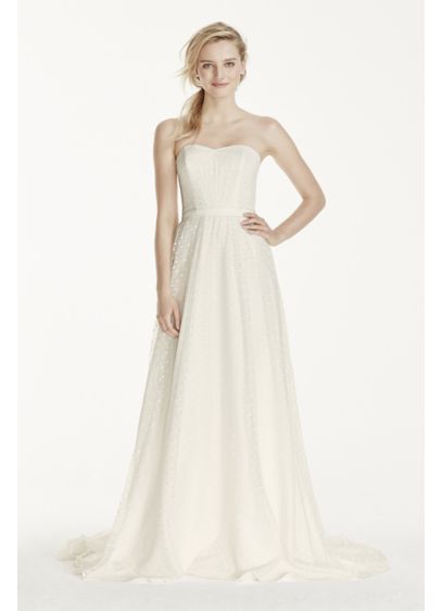 Strapless Polka Dot A-Line Dress | David's Bridal