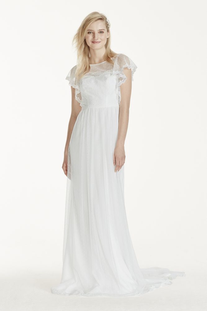 Flutter Sleeve Wedding Dress 9