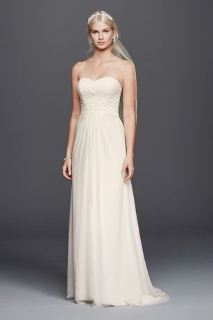 chiffon bridal dress