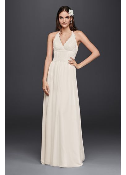 Lace Halter Wedding Dress David S Bridal