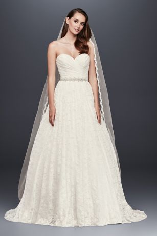 david's bridal lace wedding dress