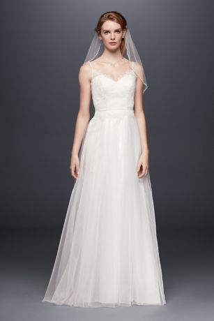 Tulle Wedding Dress with Beaded Straps 