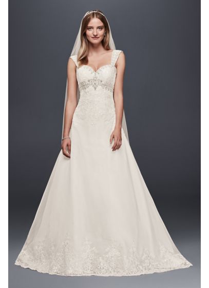 Organza Empire Wedding Dress With Removable Straps David S Bridal