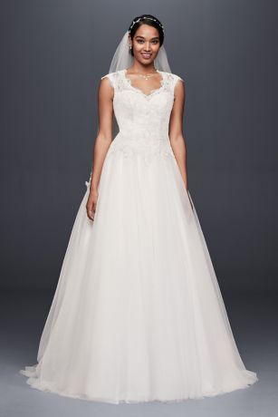 david's bridal short sleeve wedding dress