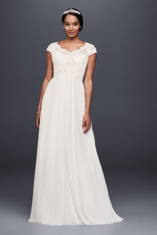 White By Vera Wang Corded Lace Wedding Dress 7