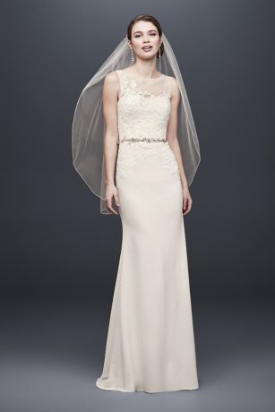 david's bridal illusion neckline