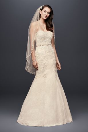 david's bridal lace mermaid dress