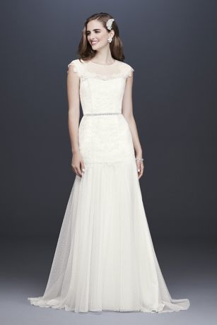 white eyelet wedding dress