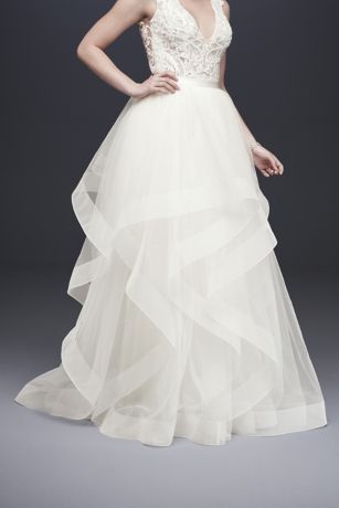 layered tulle ball gown