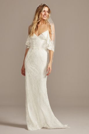 Cold Shoulder Wedding Dress with 