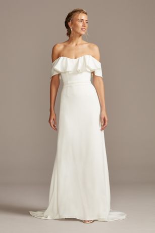 david's bridal crepe sheath dress