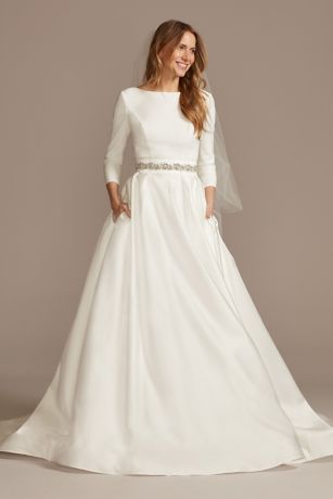 david's bridal satin bridesmaid dresses