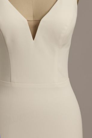 Picture of Crepe Mermaid Wedding Dress with Appliques