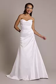 DB Studio Beaded Satin Sweetheart A-Line Wedding Dress