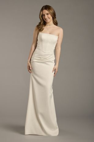 Picture of Satin Inverted Sweetheart Neckline Wedding Dress