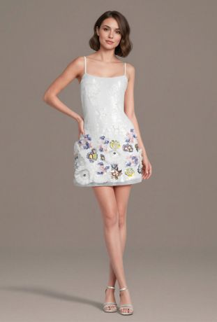 Picture of Sequin Multicolor Floral Mini Dress