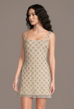 Picture of Geometric Sequin Tank Mini Dress