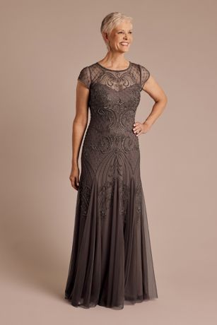 Picture of Cap Sleeve Beaded A-Line Dress