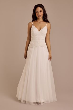 Picture of Beaded Tulle Drop Waist A-Line Wedding Dress
