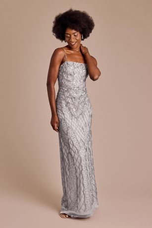 Picture of Beaded Straight Neck Sheath Dress