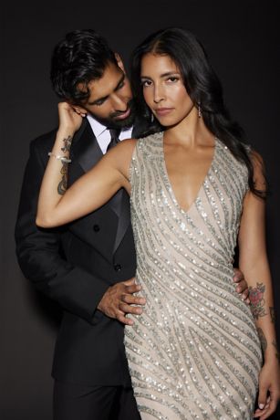 Picture of Beaded Plunge Tank Sheath Dress