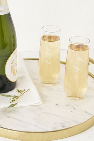 stemless flute champagne