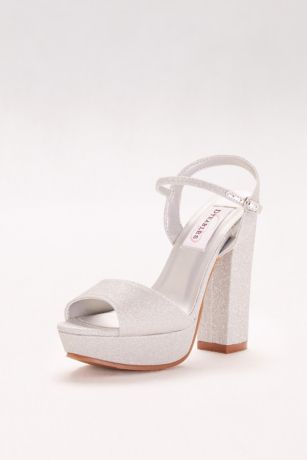 Picture of Glitter Chunky-Heel Platform Peep-Toes