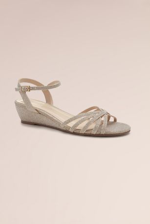 Picture of Winslow Shimmer Low Wedge Ankle Strap Heels