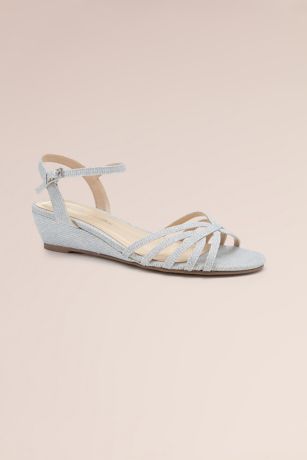 Picture of Winslow Shimmer Low Wedge Ankle Strap Heels