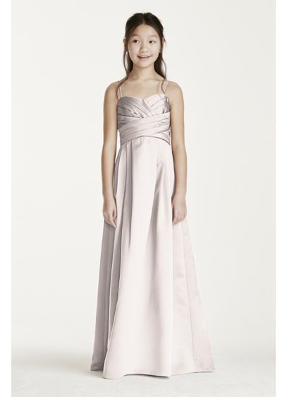 Long Pink Structured David's Bridal Bridesmaid Dress