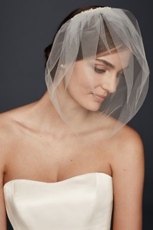 david's bridal birdcage veil