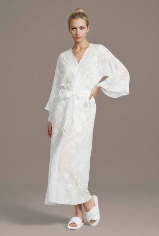 Picture of Burnout Jacquard Long Bridal Robe