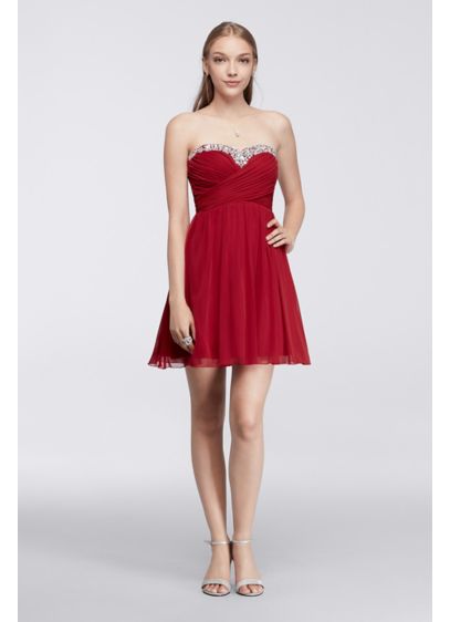 Short A-Line Strapless Cocktail and Party Dress - Speechless