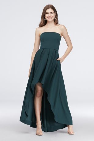 strapless scuba dress