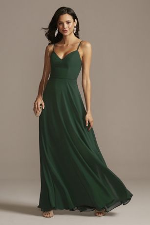 green silk dress prom