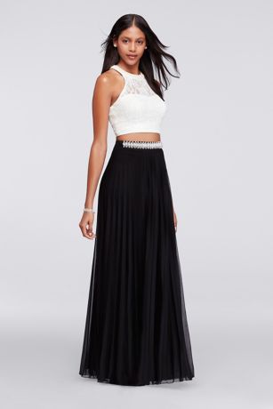 white long skirt and top set