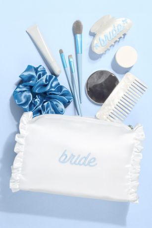 Picture of Bride Ruffled Cosmetic Bag