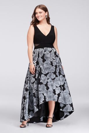 high low plus size formal dresses