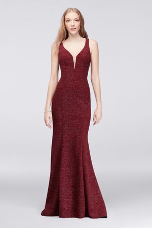 xscape illusion mermaid cocktail dress