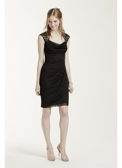 Short Sheath Cap Sleeves Cocktail and Party Dress - Xscape