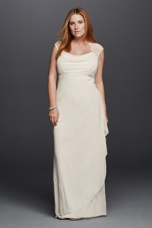 david's bridal lace cap sleeve bridesmaid dress