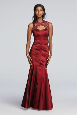 red taffeta dress