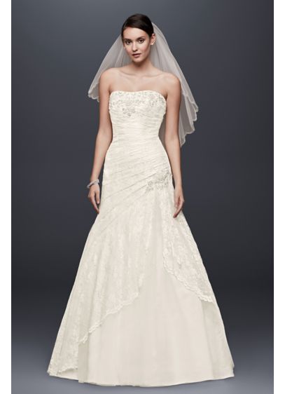 A-line Lace Wedding Dress with Side Split Detail | David's Bridal