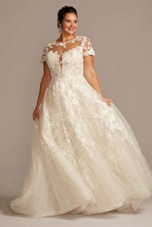 Picture of As Is Lace Illusion Plus Size Wedding Dress