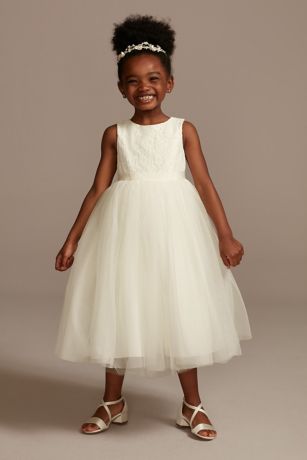 Picture of As Is Lace and Mesh Tank Flower Girl Dress